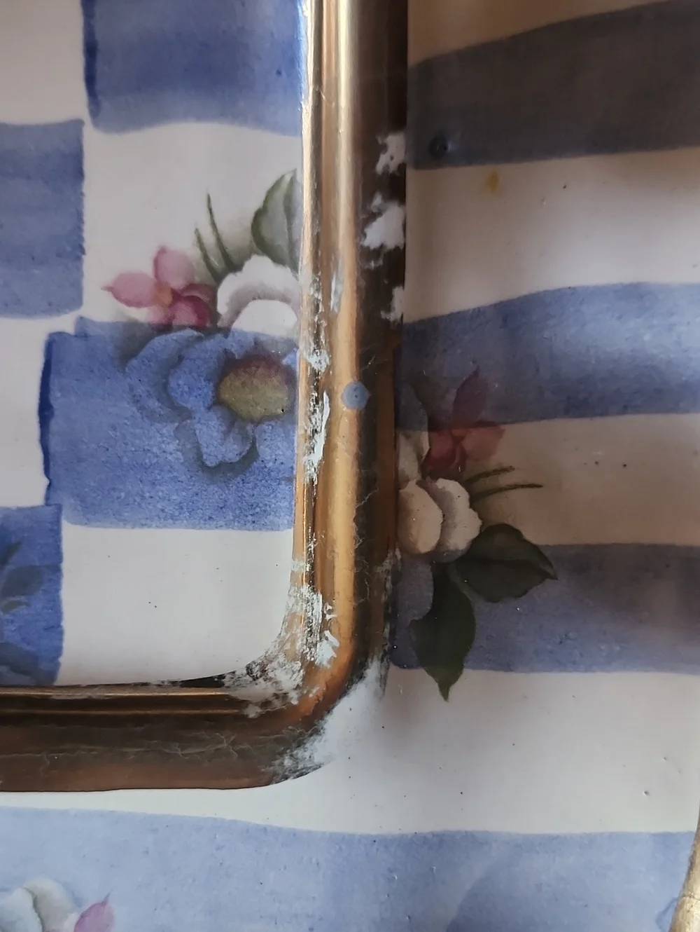 Mackenzie Childs Honeymoon Morning Glory Butter Dish- Vintage & Retired